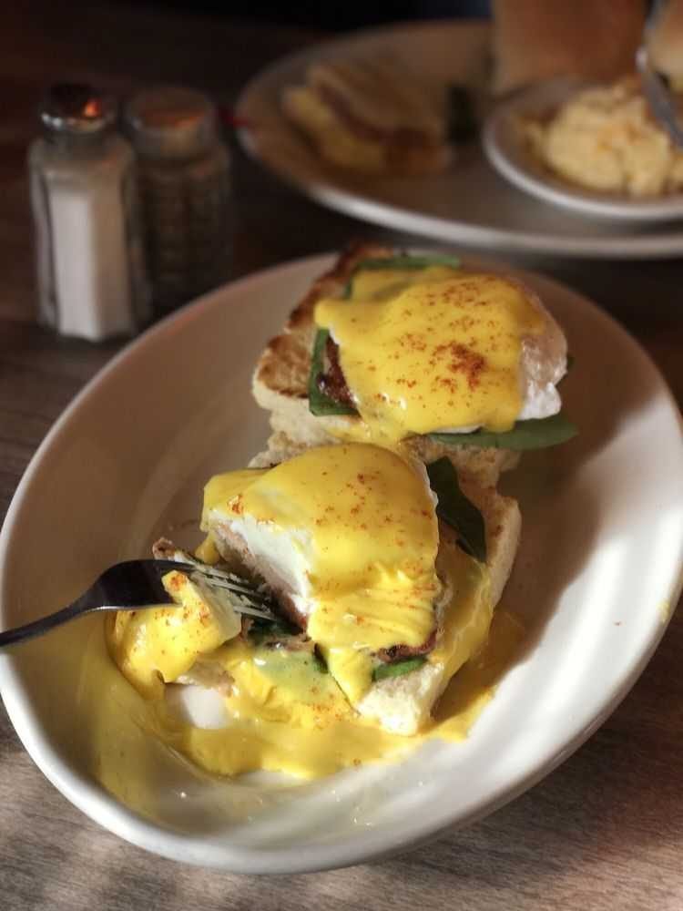 Eggs benedict with hollandaise